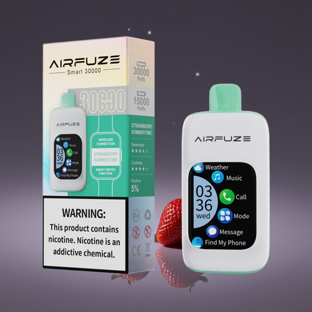 AirFuze Smart 30000 Puffs Disposable Pod Fragola Estate con Schermo Touch 2.01
