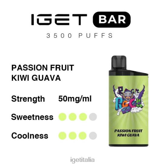 IEGT Vape Online barra 3500 boccate 402NX297 frutto della passione kiwi guava