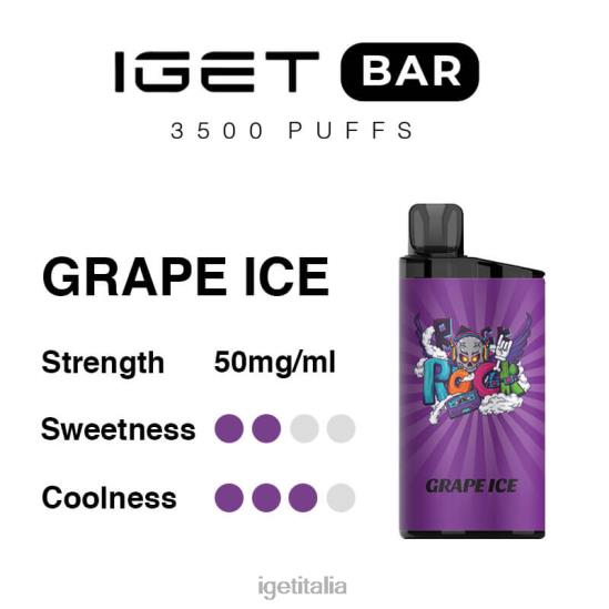 IEGT Vape barra 3500 boccate 402NX300 ghiaccio d'uva