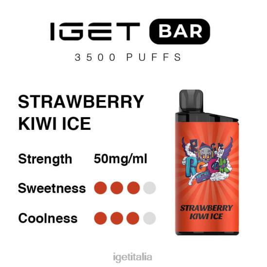 IEGT Vape Italia barra 3500 boccate 402NX303 ghiaccio alla fragola e kiwi
