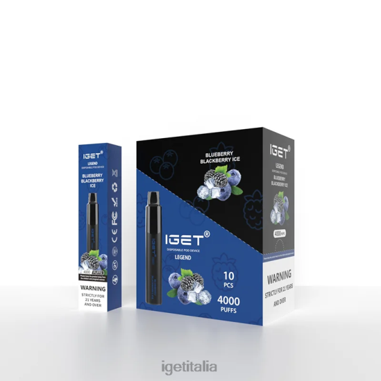 IEGT Vape legend 4000 sbuffi 402NX325 ghiaccio alla mora e mirtillo