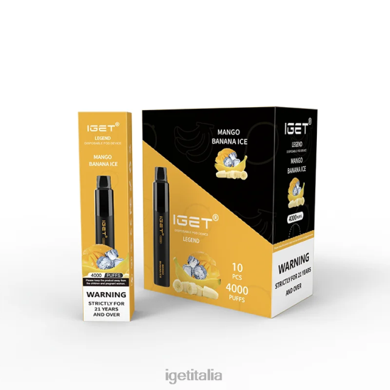 IEGT Vape Italia legend 4000 sbuffi 402NX328 ghiaccio alla banana e mango