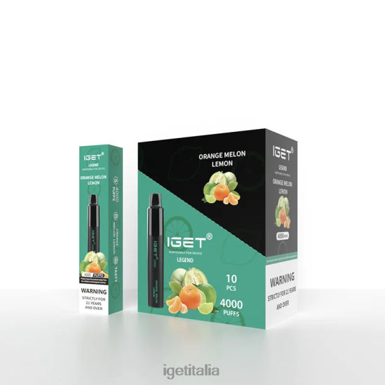 IEGT Vape legend 4000 sbuffi 402NX335 melone arancione limone