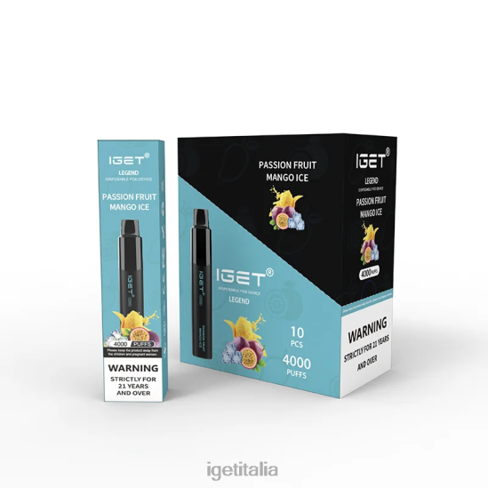 IEGT Vape Online legend 4000 sbuffi 402NX342 ghiaccio al mango al frutto della passione