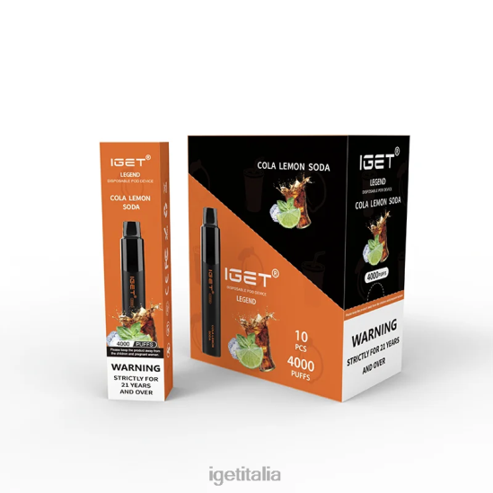 IEGT Vape Italy legend 4000 sbuffi 402NX349 Cola e limone soda